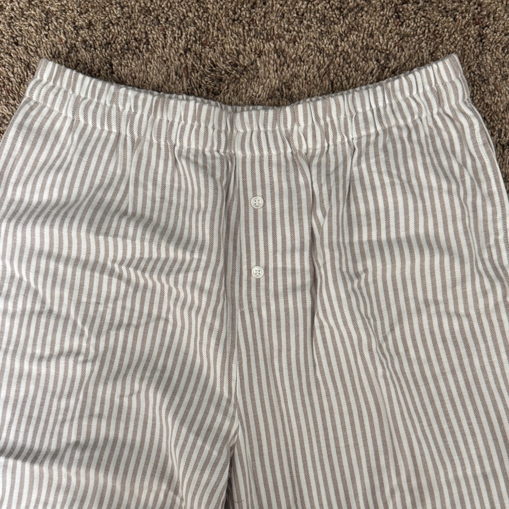 Sincerely Jules White and Gray Striped Pajama Pants - Picture 2 of 4